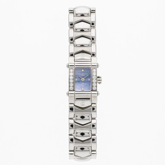 WATCH PHILIPPE CHARRIOL INTRM9 Columbus Blue shell SS QZ - Picture 1 of 8
